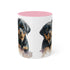 Rottweiler Pupies - Color Accent Mugs, 11oz